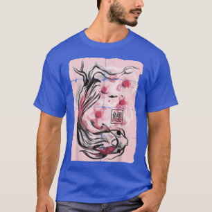 Camiseta Koi Fish Japonés Sakura Cherry Blossom Gráfico T-