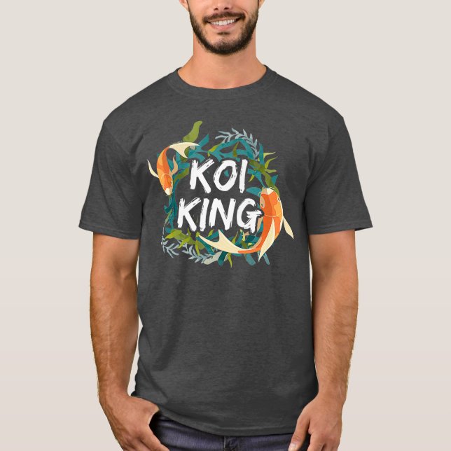 Camiseta Koi Fish King Jardín Japonés Kois Pond Sanke (Anverso)