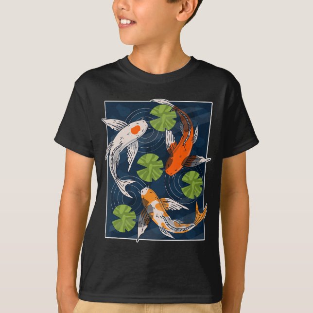 Camiseta Koi Fish Lover Anim de estanques de agua de cartón