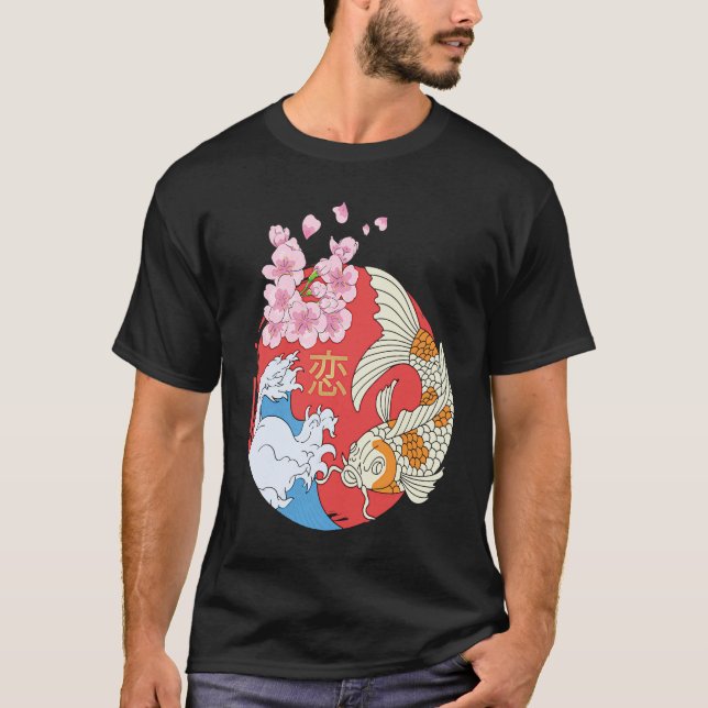 Camiseta Koi Fish Nikishigoi Carne de pescado ornamental Ja (Anverso)