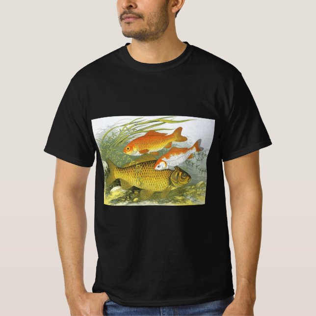 Camiseta Koi Fish, pez dorado, vida marina acuática (Anverso)