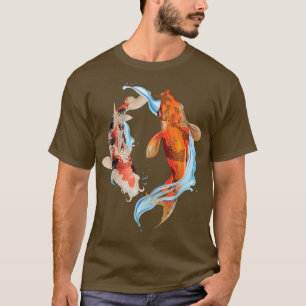Camiseta Koi Fish Pond Carpa Japón Arte japonés asiático Yi