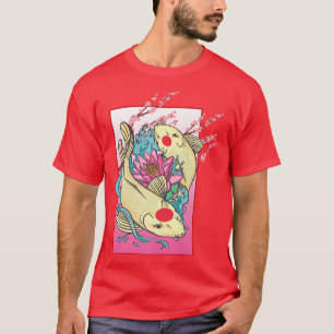 Camiseta Koi Fish Pond Cultura japonesa Taisho Sanke Sakura