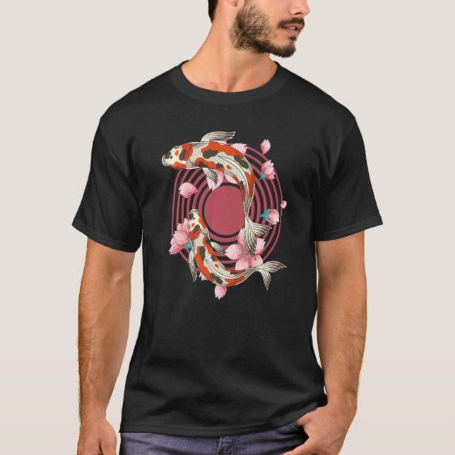 Camiseta Koi Fish Pond Sakura Nishikigoi Cherry Blossom Koi (Anverso)