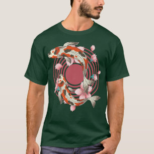 Camiseta Koi Fish Pond Sakura Nishikigoi Cherry Blossom Koi