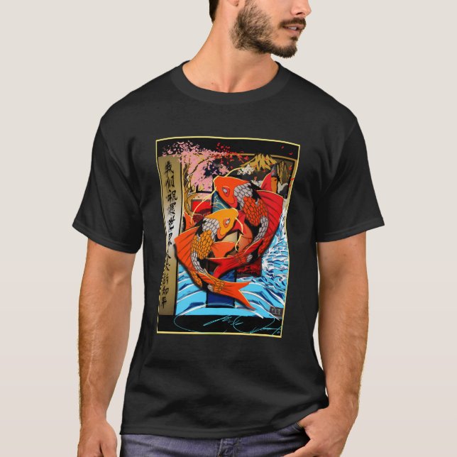 Camiseta Koi Fish Por Micahmoto (Anverso)