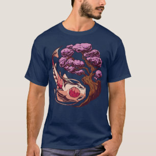 Camiseta Koi Fish Sakura Japanese art 