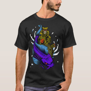 Camiseta Koi Fish Samurai Japonés Warrior