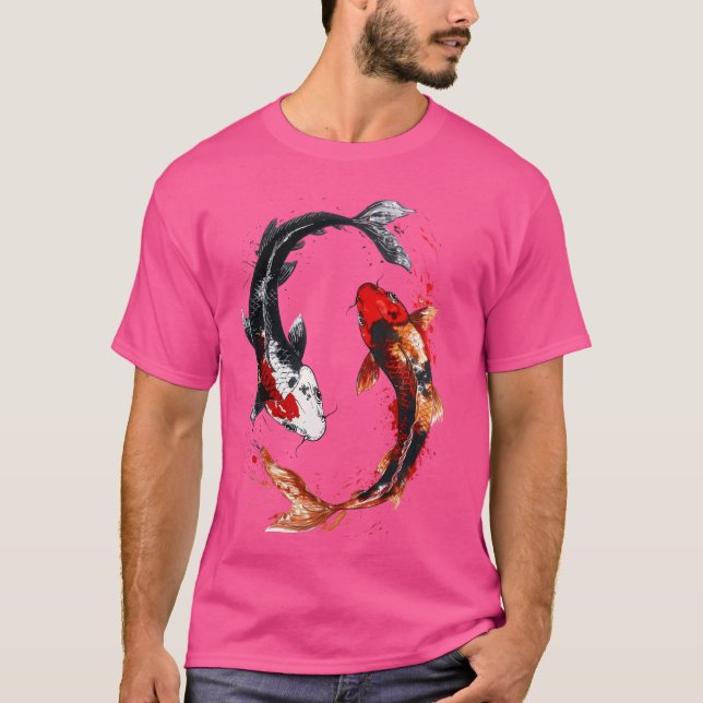 Camiseta Koi Fish Tattoo Yin Yang Fish (Anverso)
