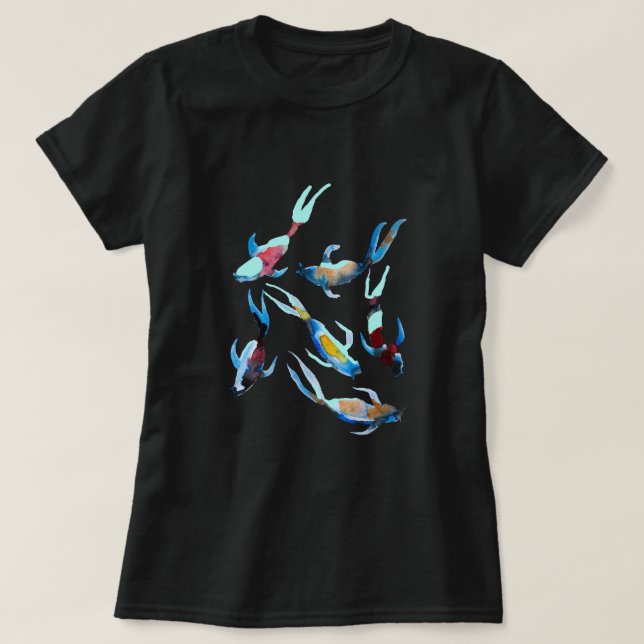 Camiseta Koi Fish watercolor (Diseño del anverso)