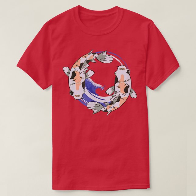 Camiseta Koi Fish Yin and Yang  (Diseño del anverso)