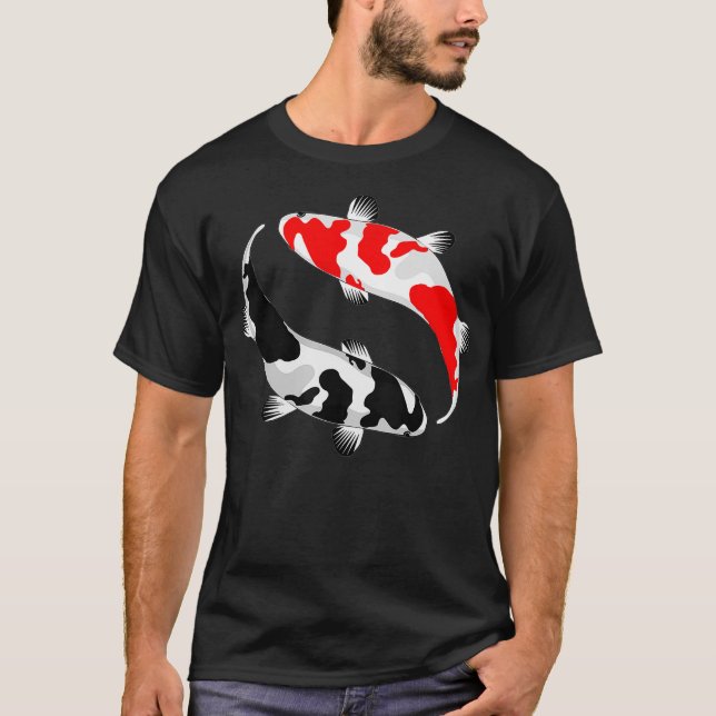 Camiseta Koi Fish Yin Y Yang Art (Anverso)