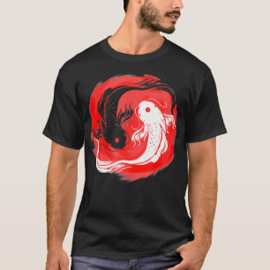 Camiseta Koi Fish Yin Yang - Pescado nishikigoi japonés