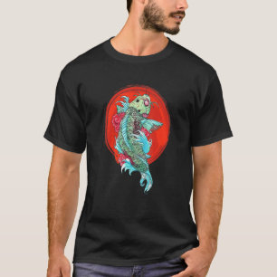 Camiseta Koi Fish Zombie Halloween Para Niño Chica