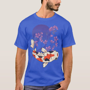 Camiseta Koi Full Moon Cherry Blossom Nishikigoi Japonés K