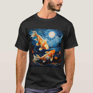 Camiseta Koi iluminada por la luna