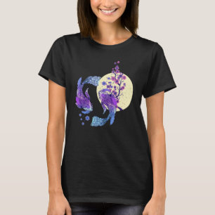 Camiseta Koi Japonés Koi Carp Luna Llena Yin Yang Cherry Bl
