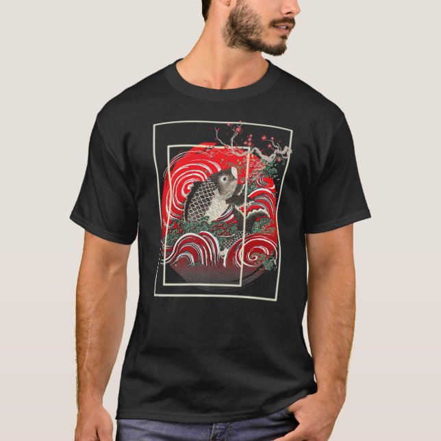 Camiseta Koi japonés pez carpa (Anverso)