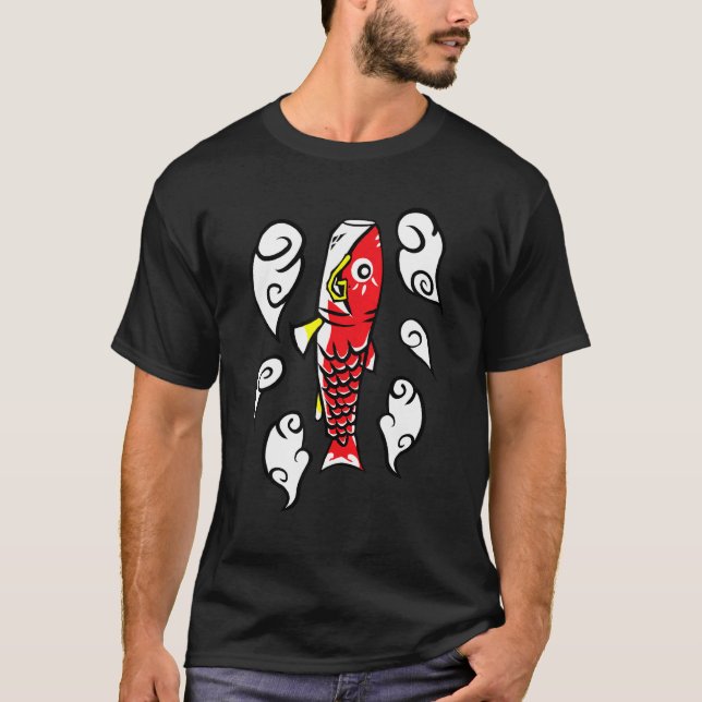 Camiseta Koi Kite japonés rojo (Anverso)