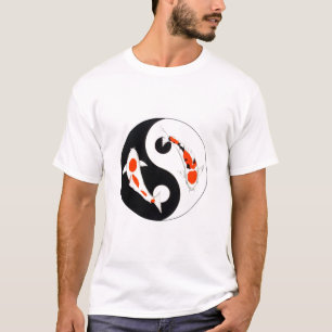 Camiseta Koi Kohaku y Taisho Sanke Yin Yang