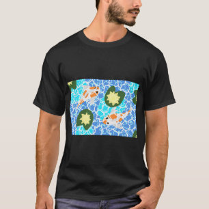 Camiseta Koi nadando en un estanque de lirios