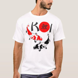 Camiseta KOI - Nishikigoi Bekko blanco rojo negro 1 camiset