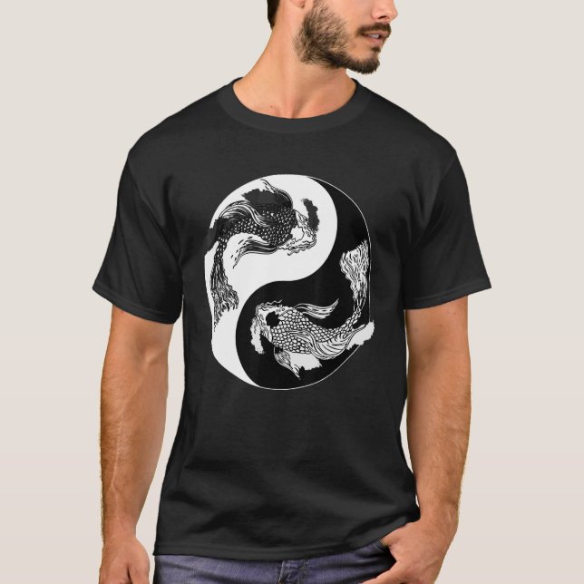 Camiseta Koi Nishikigoi Fish Koi Carp Japón Ying Yin Yang (Anverso)