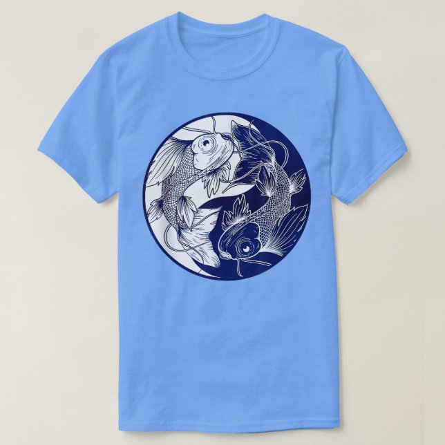 Camiseta Koi Opposite Yin Yang Asian Carp Flower Japanese K (Diseño del anverso)