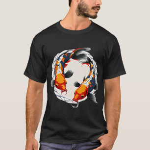 Camiseta koi pez nadando alrededor