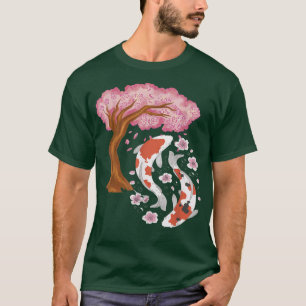Camiseta Koi Sakura Tree Japanese Koi Carp Cherry Blossom N