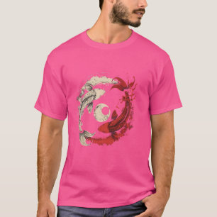 Camiseta Koi Yin Yang Koi Fish japonés Koi Carp Fish Asia