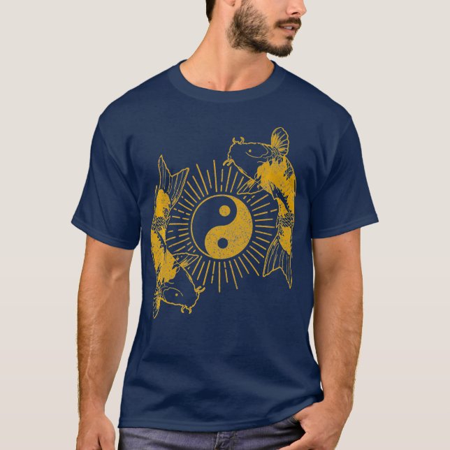 Camiseta Koi Yin Yang - Nishikigoi Japón Pond Japanese (Anverso)
