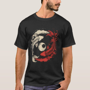 Camiseta Koi Yin Yang Pez Koi Pez Japonés Carpa Asiática