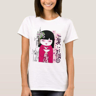 Camiseta Kokeshi, muñeca japonesa, こけし