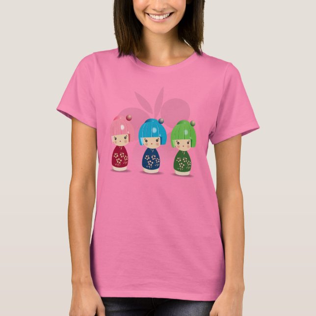 Camiseta Kokeshi Triplets Ringer Tee (Anverso)