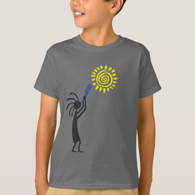 Camiseta Kokopelli de Sun Boy, nativo americano (Anverso)
