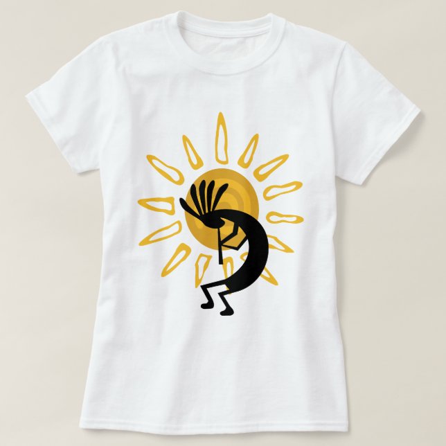 Camiseta Kokopelli Gold Sun Ladies Basic (Diseño del anverso)