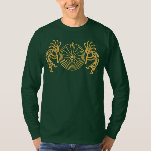 Camiseta KOKOPELLI/HOMBRE EN el oro del LABERINTO + sus