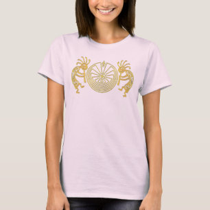 Camiseta KOKOPELLI/HOMBRE EN el oro del LABERINTO + sus