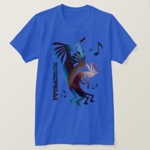 Camiseta Kokopelli Music Dance Royal Blue T