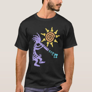 Camiseta Kokopelli Musican nativo americano con ventilador 