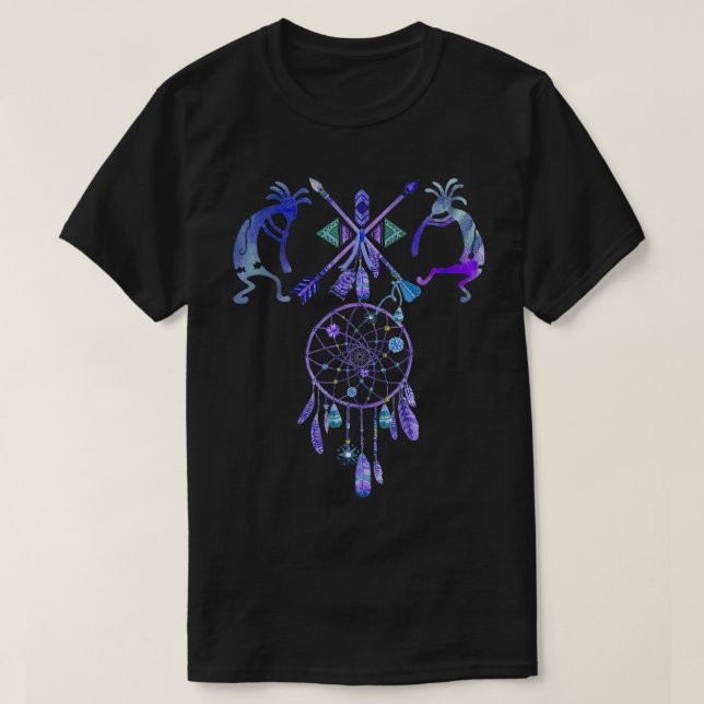 Camiseta Kokopelli Nativo Estadounidense Folklore Elementos (Diseño del anverso)