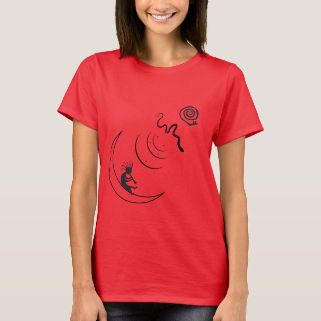Camiseta Kokopelli Petroglyps Rock Art (Anverso)