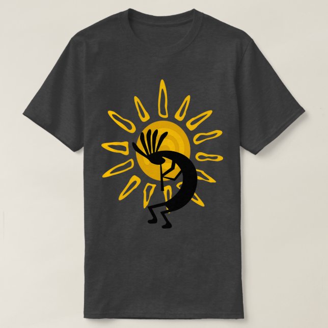 Camiseta Kokopelli Southwest Gold Sun  (Diseño del anverso)