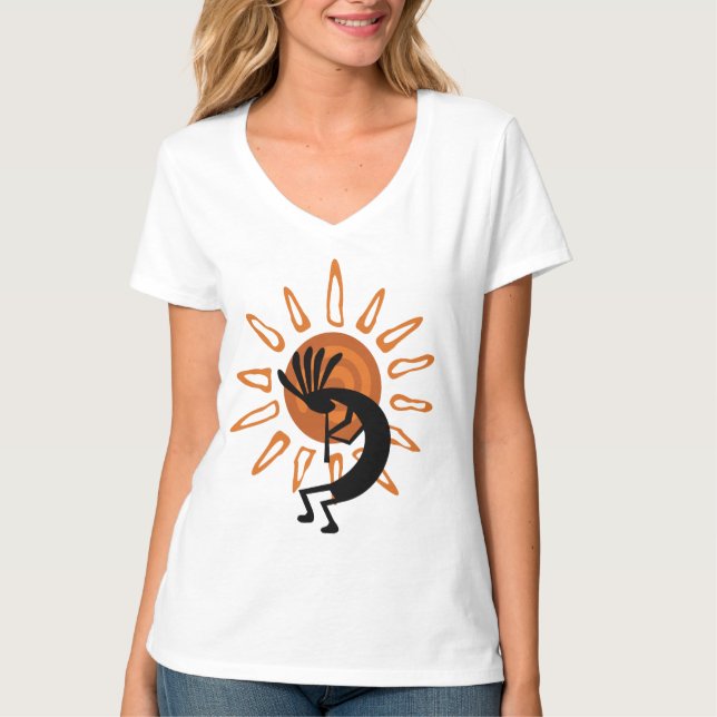 Camiseta Kokopelli Sun Ladies V-neck (Anverso)