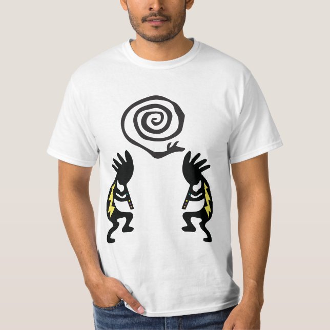 Camiseta Kokopelli T-Shirt, música nativa estadounidense de (Anverso)