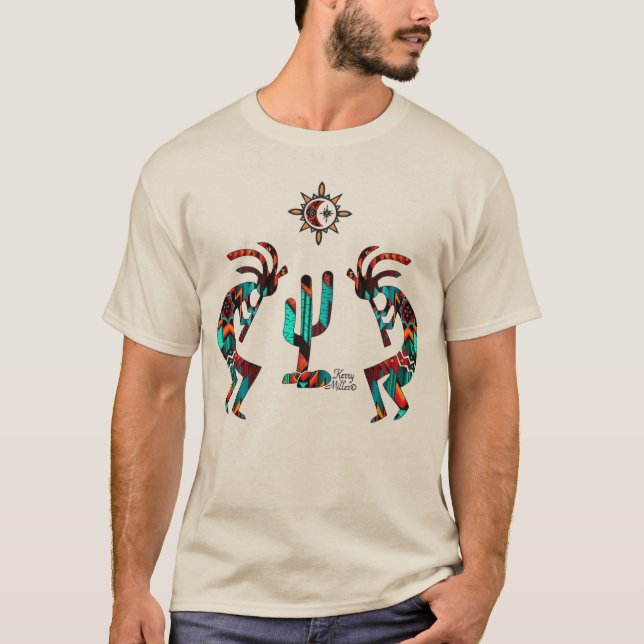 Camiseta Kokopelli Y Cactus (Anverso)