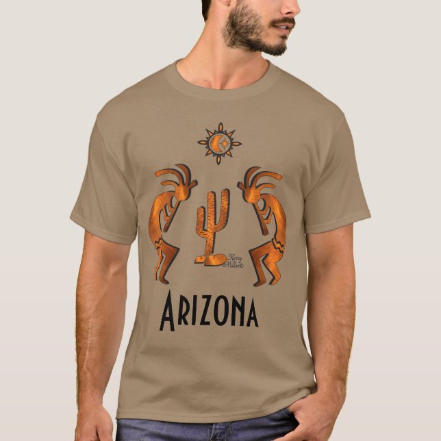 Camiseta Kokopelli Y Cactus (Anverso)