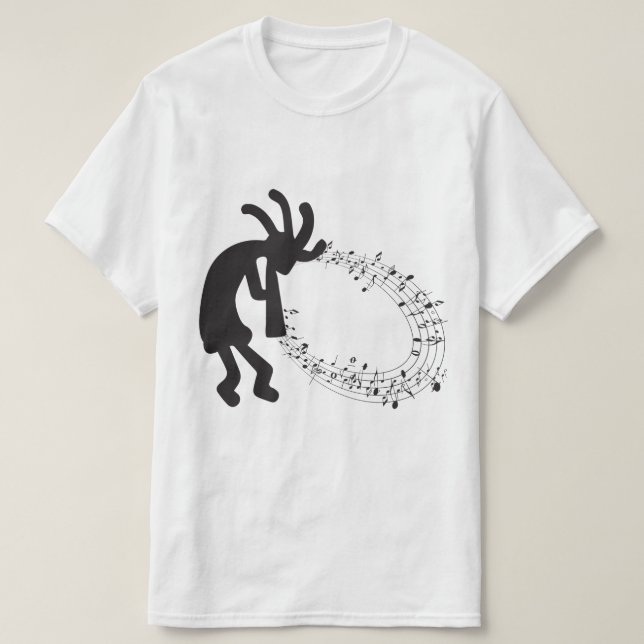 Camiseta Kokopelli y música de Petroglyph (Diseño del anverso)