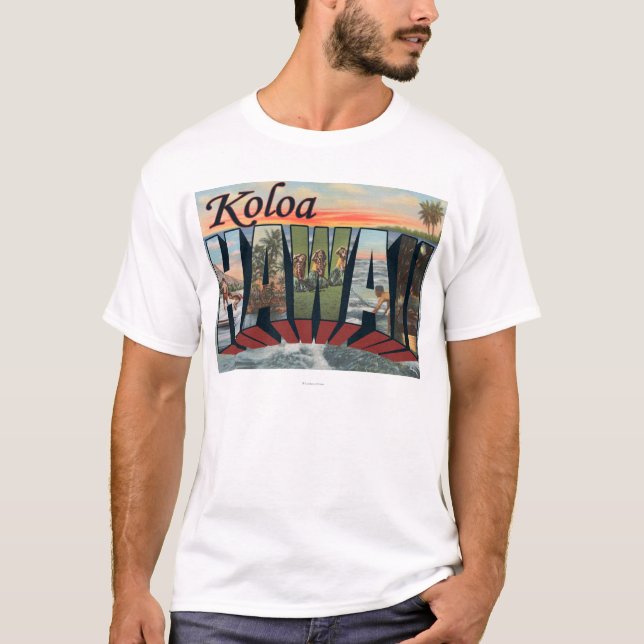Camiseta Koloa, letra ScenesKoloa, HI de HawaiiLarge (Anverso)